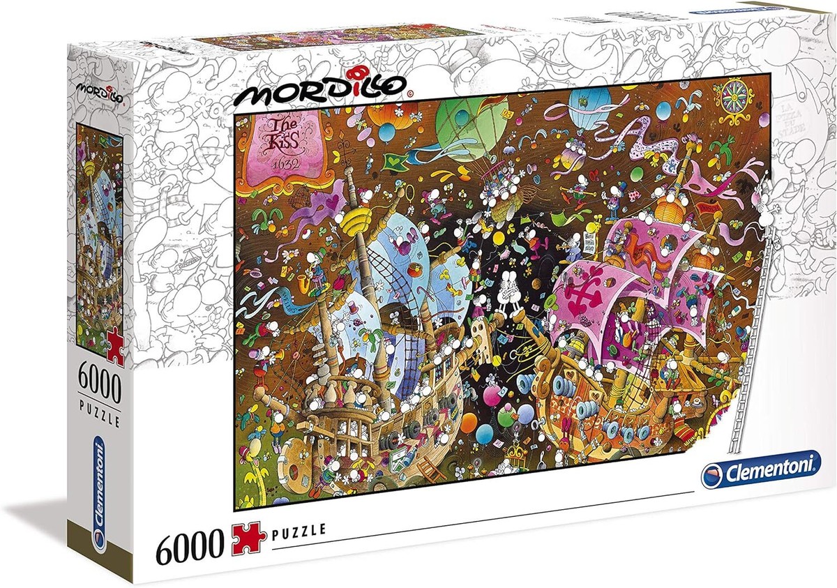 Clementoni - 36527 - Mordillo Puzzle - The Kiss - 6000 pieces