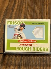 CODY BUCKEL 2013 TOPPS HERITAGE CLUBHOUSE COLLECTION JERSEY MARINERS PATCH RELIC
