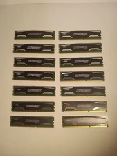 LOT OF 14 Crucial 4 GB 1600 MHz PC3-12800 DDR3 SDRAM Memory BLS4G3D1609DS1S00