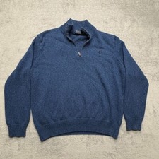 Polo Ralph Lauren Quarter 1/4 Zip Pullover Sweater Mens 2XL Blue Casual