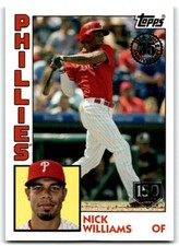 2019 TOPPS 1984 BASEBALL 150TH ANNIVERSARY NICK WILLIAMS 098/150 PHILADELPHIA