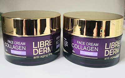 Libre Derm Face Cream Collagen Night~set of 2 ~unbox full~as pictured~