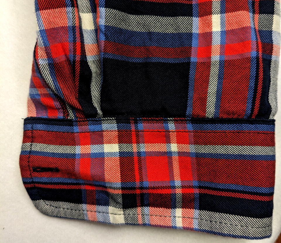 Ralph Lauren Men's XL TG Red Plaid Long Sleeve Button Shirt 100 Cotton