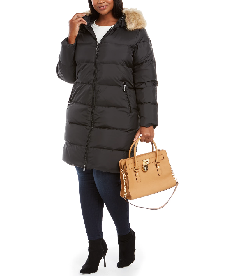 michael kors gunmetal coat