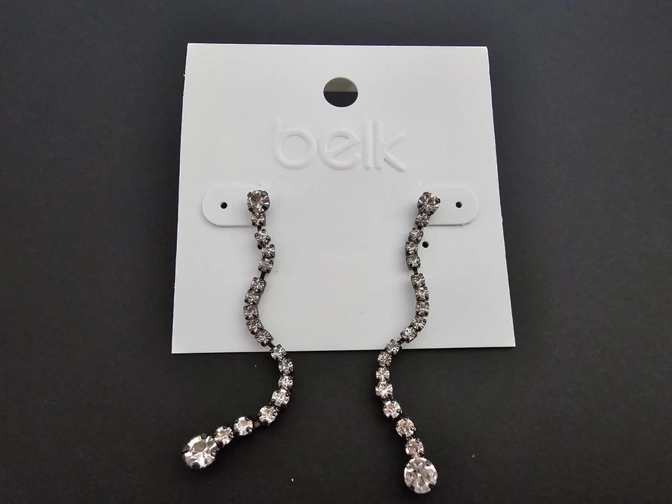 Белк гематит серьги тон стойка назад подвеской - очень легкий - Изображение 3 из 4