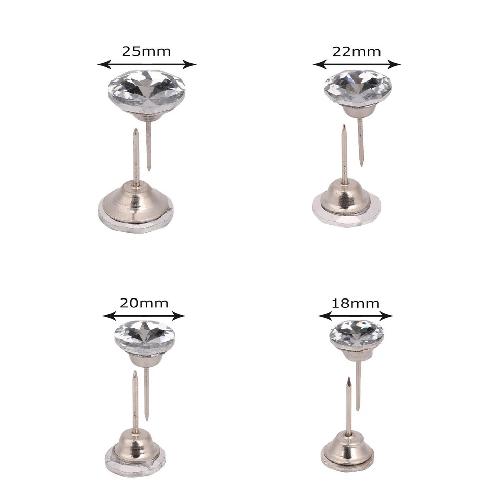 18-30mm Crystal Rhinestone Buttons Fit for Upholstery Sofa Furniture Bag Chair - Image 2 of 4