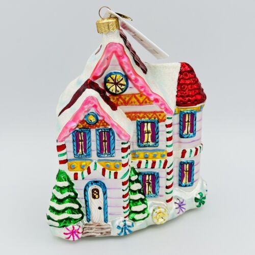 Christopher Radko Candy Coated Christmas House Christmas Ornament 7” RARE W TAG - Picture 12 of 12