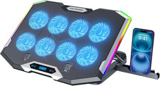 ICE COOREL Gaming Laptop Cooling Pad with 8 Cooling Fans, Laptop Fan Cooler Pad