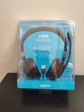 BRAND NEW Logitech - H390 Wired USB On-Ear Stereo Headphones With Mic - Black