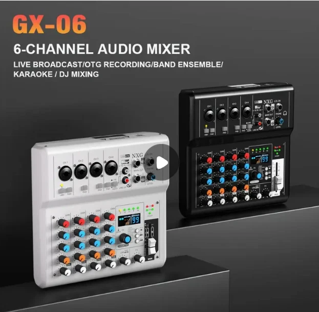 6 Channel Mixer Bluetooth MP3 99FX EQ USB Stage Studio DJ-Lowest Internet Price! - Image 3 of 4