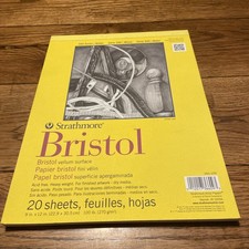 Strathmore 300 Series Bristol Vellum Pad 9x12 Inch Drawing Paper for Artists