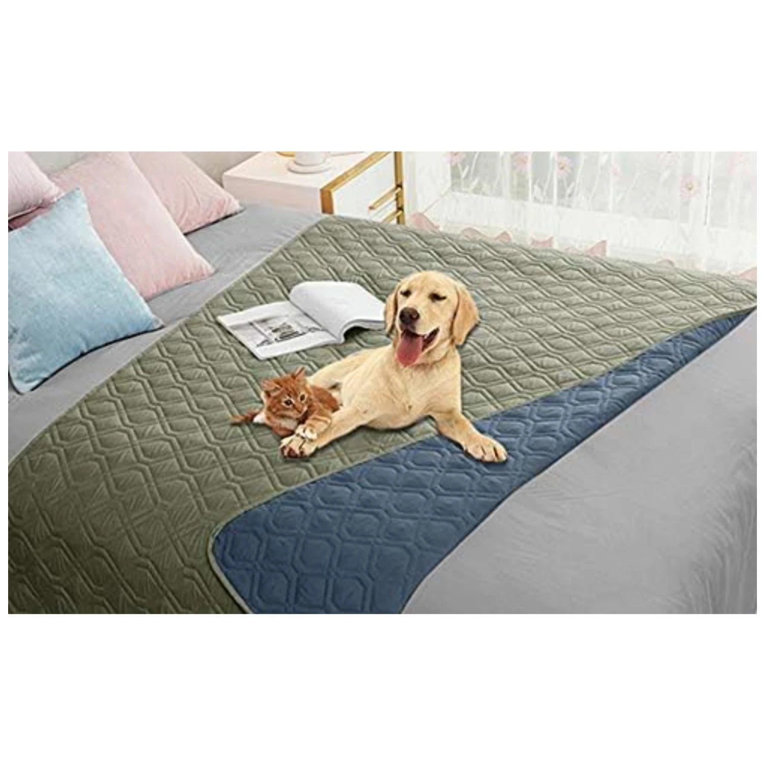 Waterproof Dog Bed Cover Blanket - Reversible & Pet-Friendly