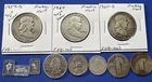 1957-D, 1960, 1960-D Franklin Half Dollar & Assorted Junk Silver Lot