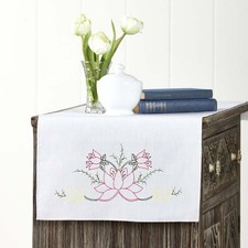 Herrschners  Polly Dresser Scarf Stamped Embroidery