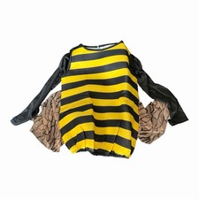 Bumble Bee Kids Costume W/Attached Wings Size L see Measurements Halloween