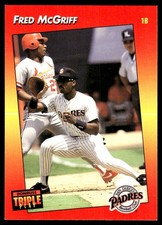 Fred McGriff 1992 Triple Play #87 Padres MLB READ FREE SHIPPING AutographDen