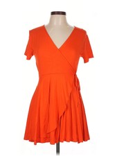 NWT Boohoo Women Orange Casual Dress 10