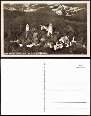 Ansichtskarte Auerbach (Bergstraße)-Bensheim Luftbild Auerbacher Schloß 1962