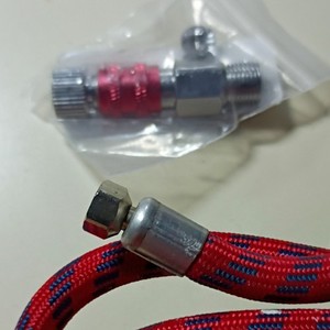 air line setup for paasch airbrush,adapter,hose,quik connect .