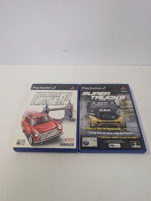 Konvolut 2 PS2 Rennspiele London Racer 2, Super Trucks mit Anleitungen