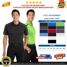 Port Authority K547 Men's Silk Touch Performance Colorblock Stripe Polo