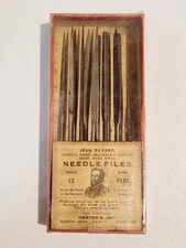 VTG JEAN BAYARD NEEDLE FILES (12) IN ORIG BOX MADE IN SWITZERLAND