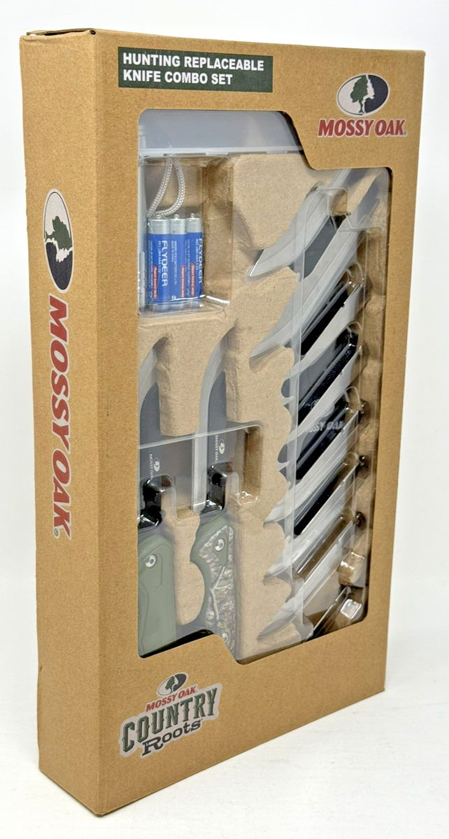 13 pc Mossy Oak Country Roots Hunting Knife Replaceable Blade