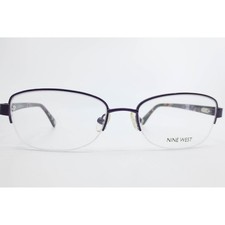 Nine West NW1045 535 Purple Tortoise Semi Rimless Eyeglass Frames 52-18-135