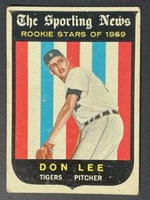 VINTAGE 1959 Topps SPORTING NEWS ROOKIE STARS - DON LEE # 132 -▶ROOKIE CARD◀- EX. rookie card picture