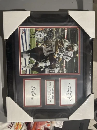 Tom Brady and Rob Gronkowski Signed New England Patriots