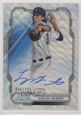 2019 Bowman Sterling Prospect Wave Refractor 90/125 Logan Gilbert Auto k4c