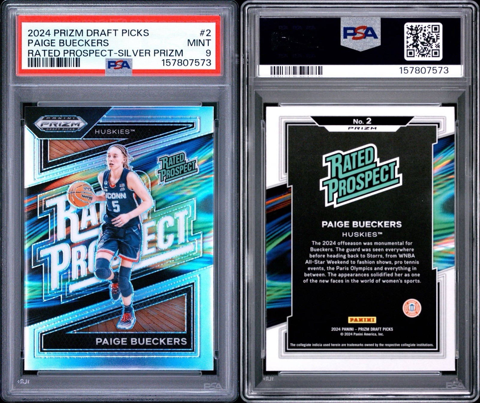 2024 PRIZM DRAFT PICKS #2 PAIGE BUECKERS RATED PROSPECT-SILVER PRIZM PSA 9 view 4