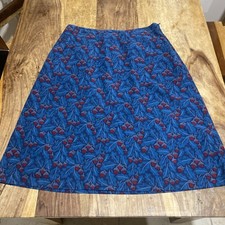 Seasalt Cornwall Women's Acorns Skirt Size 12 Organic Cotton Pockets Lined