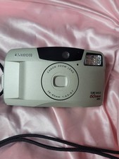 CANON Sure Shot 60 Zoom 35mm Silver Flash Date Camera Film Tested