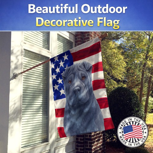 Drapeau maison américaine Caroline's Treasures Blue Shar Pei WDK6253CHF - Photo 2/7