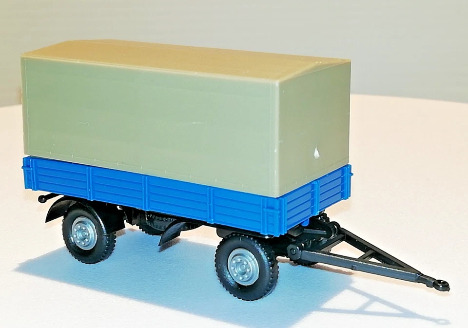 Brekina Automodelle H0 1:87 LKW 2-achsiger Anhänger Pritsche Plane 5525 - Bild 4 von 4