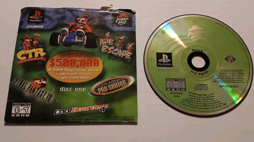 Pizza Hut Demo Disc 1 (Sony Playstation PS1) CTR, Final Fantasy VIII