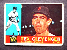 Tex Clevenger #392 Topps 1960 Baseball Card (Washington Senators)