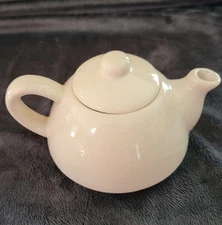 Pier 1 Stoneware Tea for One Cream Color Replacement Teapot with Lid ✅
