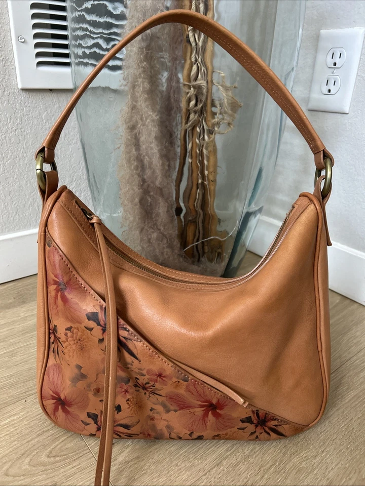 Sundance каталог расписной цветочный воспоминания наплечная сумка сумочка карамель кожи богемное - Изображение 4 из 4
