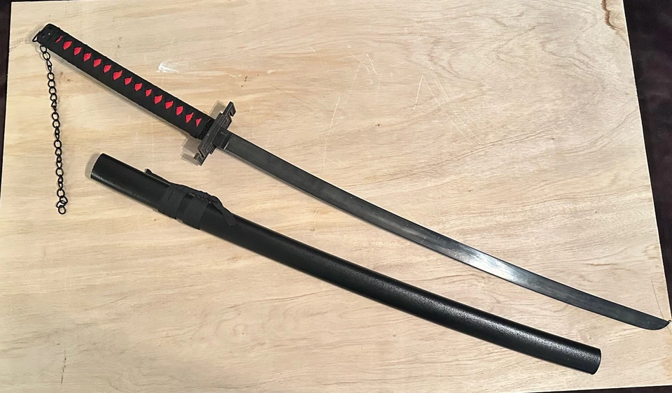 Blanqueador Ichigo Falso Bankai - Réplica de utilería de espada de metal Foto 2 de 4