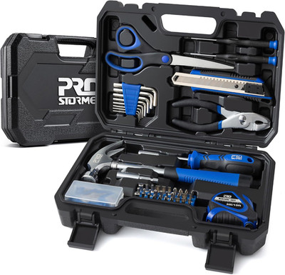 93-Piece Tool Kit, Small Starter Tool Set, Blue