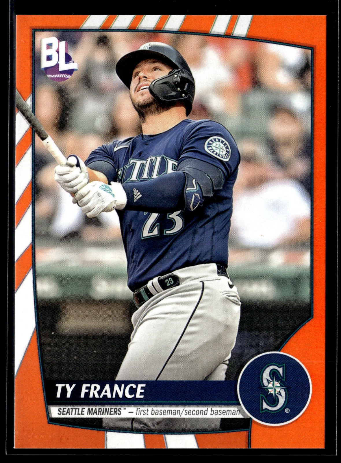Ty France - 2023 Topps Big League Electric Orange Parallel #93 Seattle Mariners