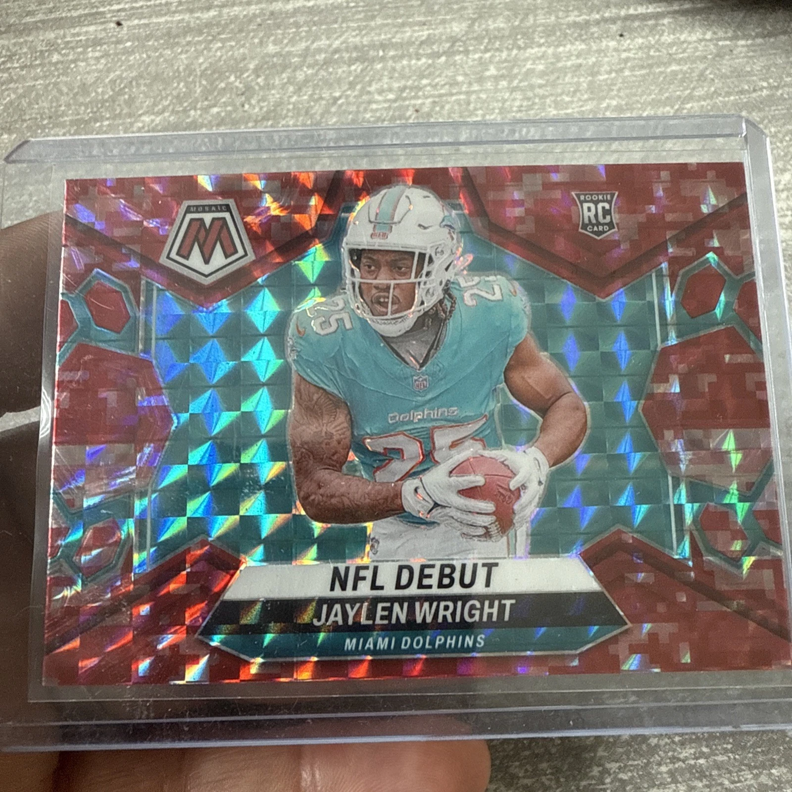 2024 Panini Mosaic - NFL Debut Jaylen Wright #280 Reactive Blue Mosaic Prizm...