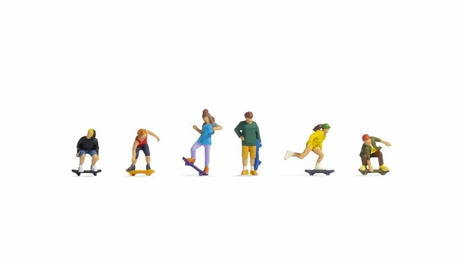 NOCH 15889 - 1/87 / H0 Skateboarder - New