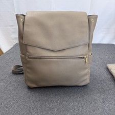 Freshly Picked Taupe Leather Convertible Backpack Diaper Bag