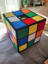 Rubik’s Cube Tissue Box Cover (Hand Made)