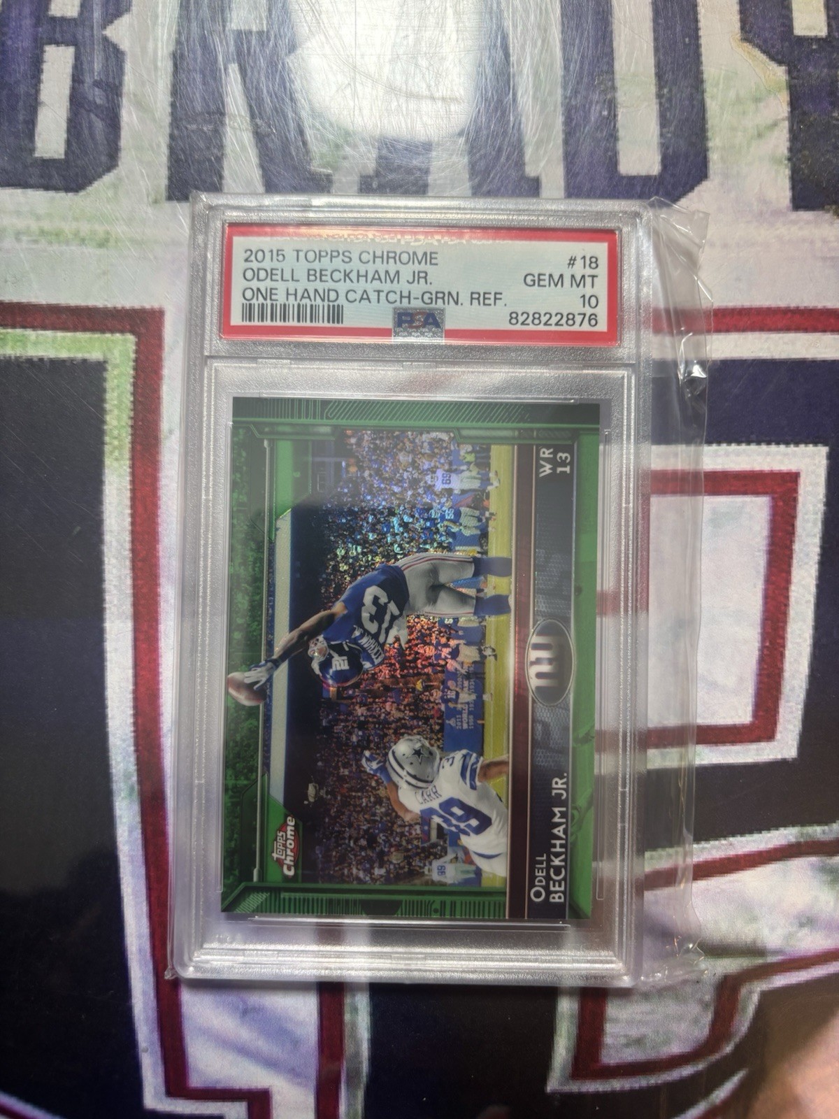 2015 Topps Chrome - Odell Beckham Jr. #18 Green Refractor PSA 10
