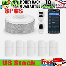 8pcs Smart WiFi Door Alarm, Wireless Home Security System Phone APP Notification