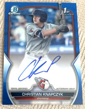 2023 Bowman Draft-Christian Knapczyk 1st Bowman Auto True Blue /150 #CDA-CKN